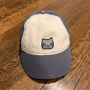 Gymboree Raccoon Baseball Cap (Grey/White) Size 6-12mo
